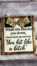 When Life Knocks You Down, Stand Back Up and Say You Hit Like a Bitch